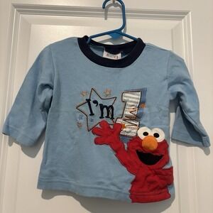 Sesame Street Elmo's World Elmo Im One 1 Embroidered Toddler 12M Shirt Y2K 2008